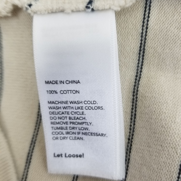 Kate Spade Saturday Ivory Striped Cotton Top Sz S - Picture 11 of 11